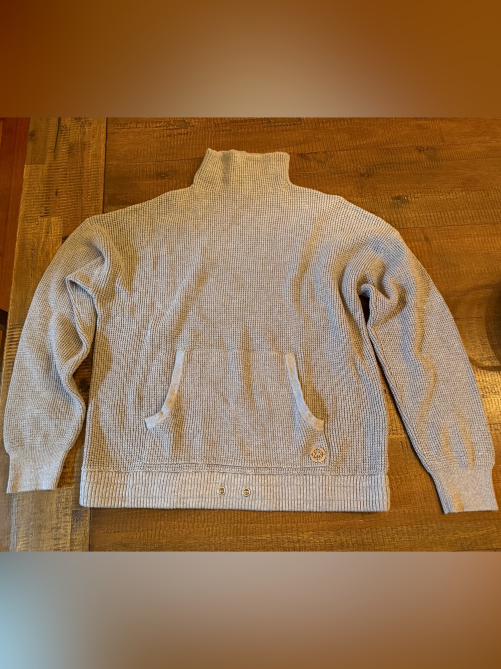 Michael Kors Gray Waffle Knit Sweater